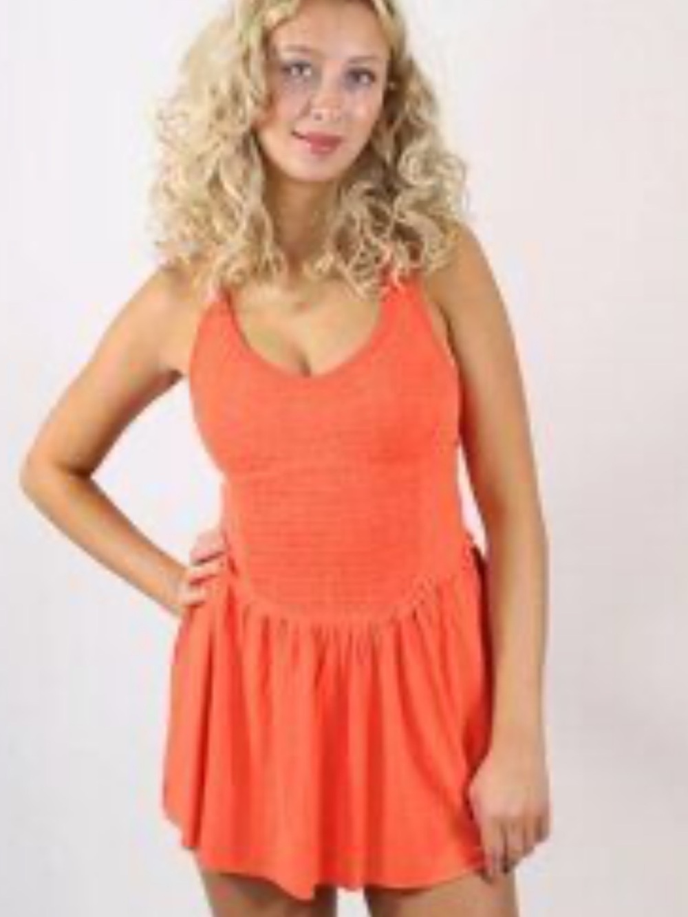 NWT Free People Movement Smockin Hot Smocked Mini Dress Scarlett Small